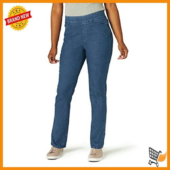 Stretch Denim Pull-On Skinny Pants with Elastic Waistband - Picture 2 of 8